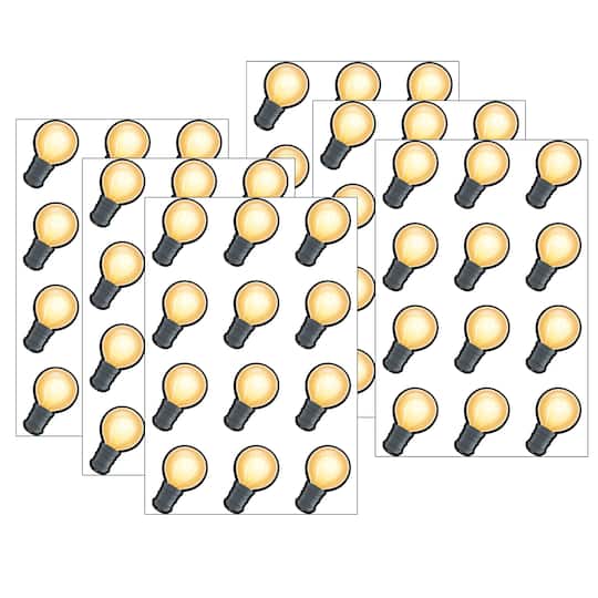 Teacher Created Resources Mini White Light Bulbs Accents, 6 Packs of 36